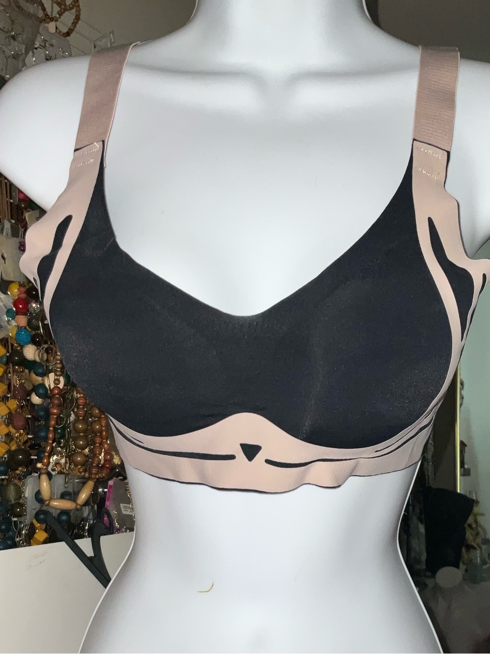 Sports Bra Seamless Black & Nude Wireless Comfort YOUNG ADULT TO WOMEN Small NEW